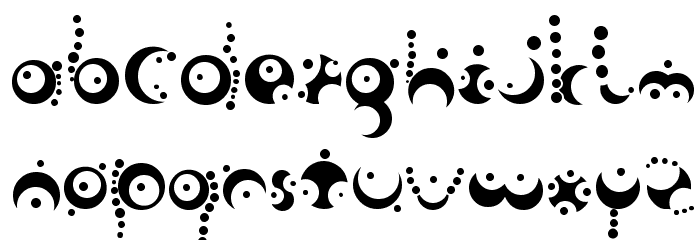 Fish in the bathroom Font LOWERCASE