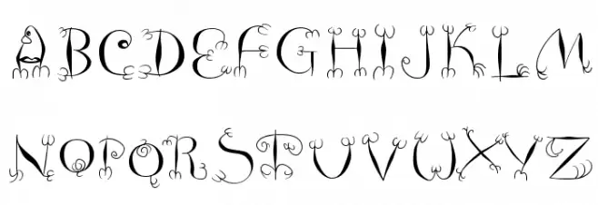 FishHooks Font LOWERCASE