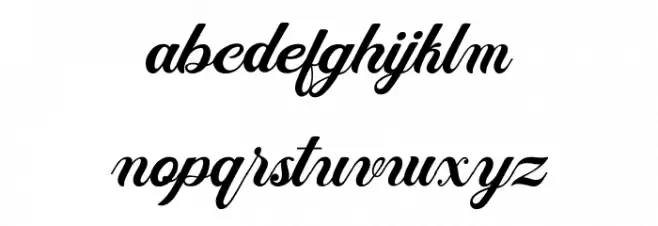 Fisha Script フォント 小文字