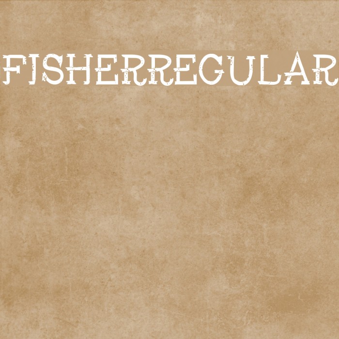 Fisher-Regular Font examples