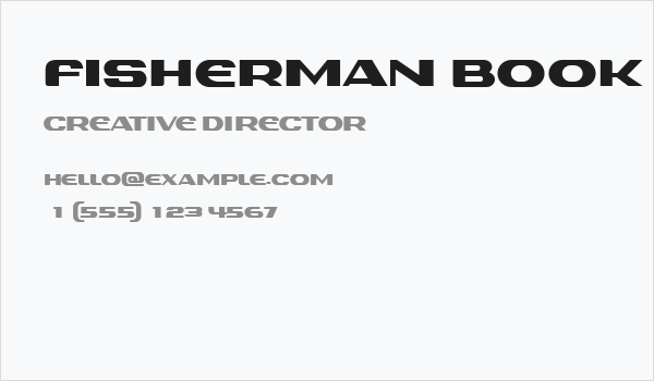 Fisherman Book Business Card