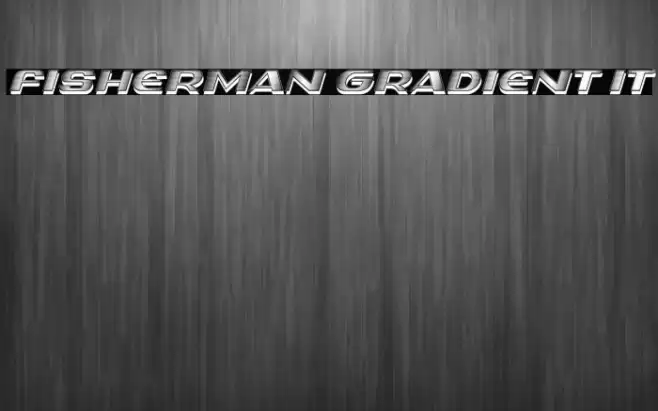 Fisherman Gradient IT Font examples