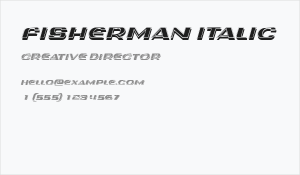 Fisherman Italic Business Card