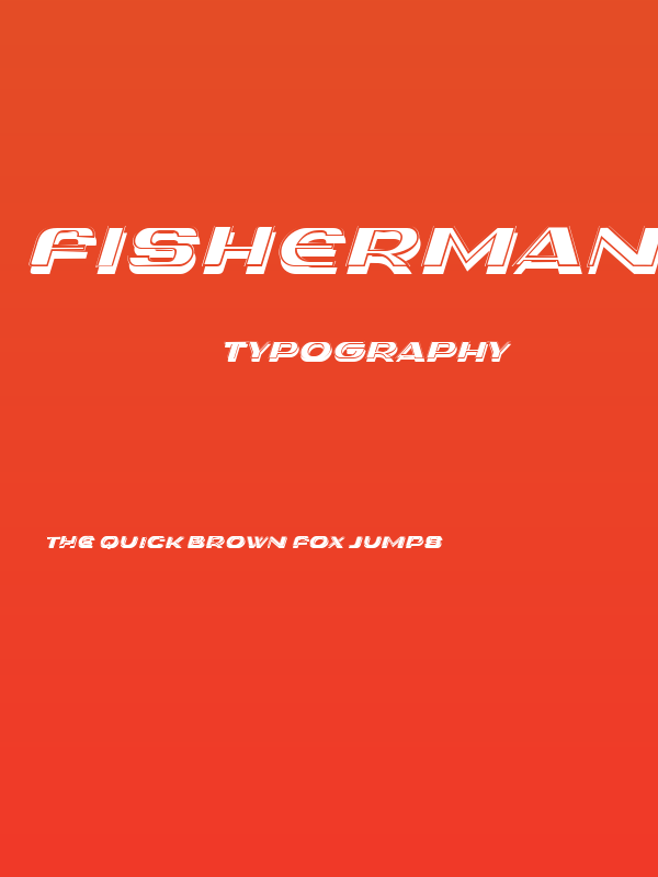 Fisherman Italic Poster