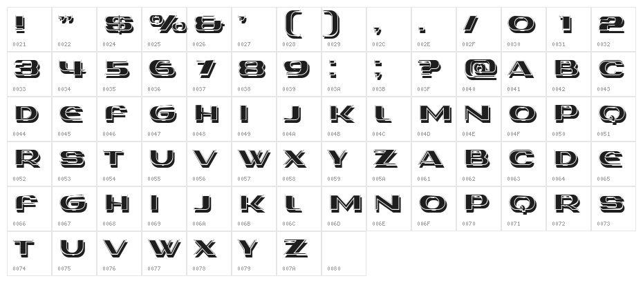Fisherman Regular Character Map