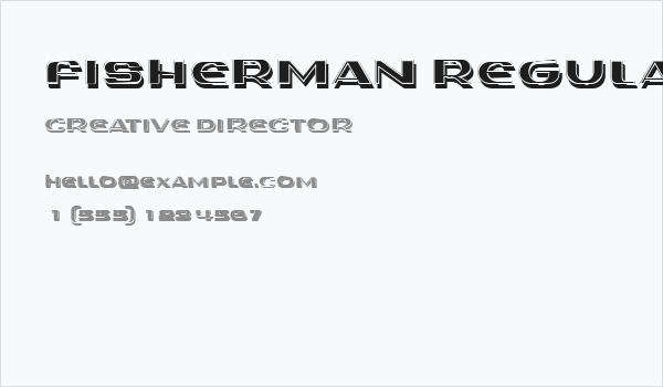 Fisherman Regular Business Card