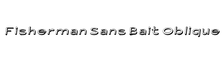 Fisherman Sans Bait Oblique Font