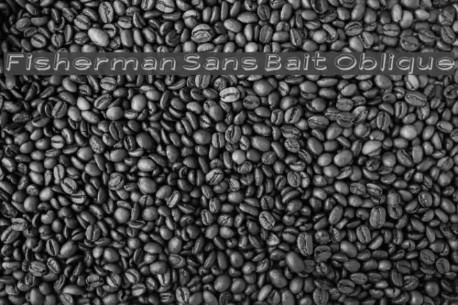 Fisherman Sans Bait Oblique Font examples