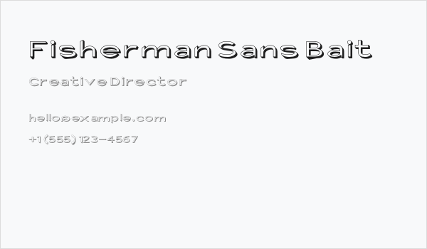 Fisherman Sans Bait Business Card