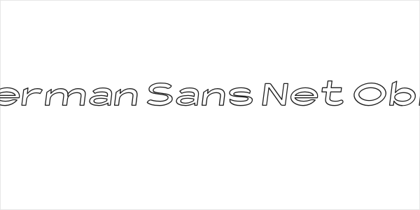 Fisherman Sans Net Oblique Logo
