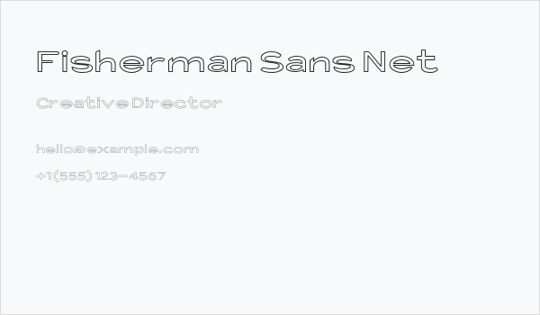 Fisherman Sans Net Business Card