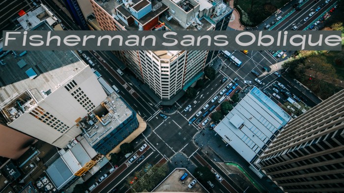 Fisherman Sans Oblique Font examples