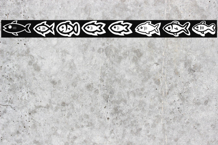 Fishes Regular Schriftart examples