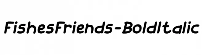 FishesFriends-BoldItalic  नि: शुल्क फ़ॉन्ट्स डाउनलोड