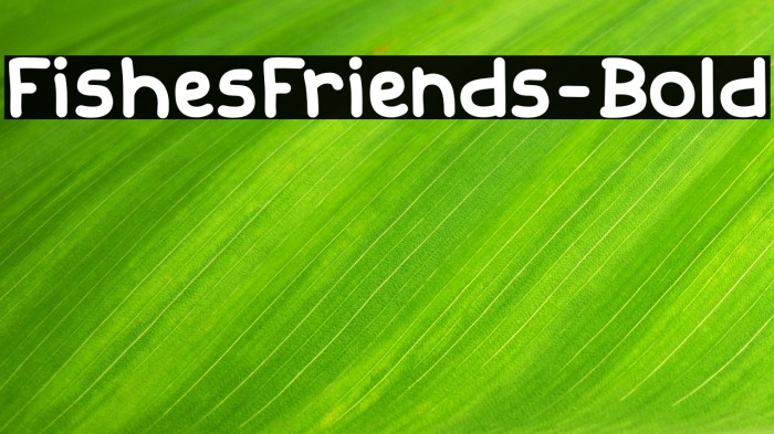 FishesFriends-Bold Шрифта examples