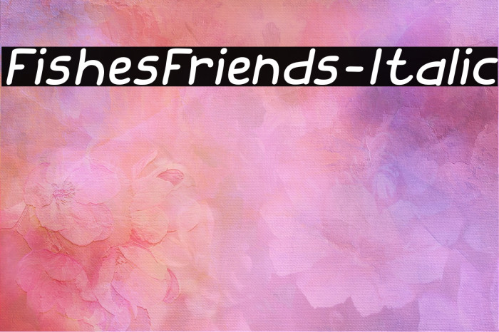 FishesFriends-Italic Example 1
