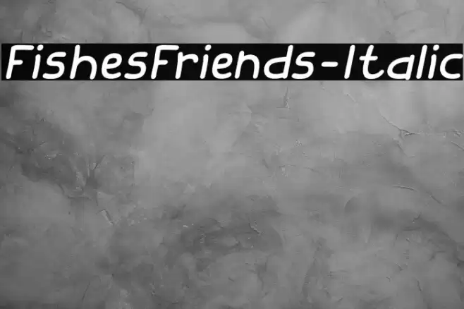 FishesFriends-Italic Font examples
