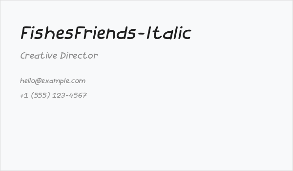 FishesFriends-Italic Business Card