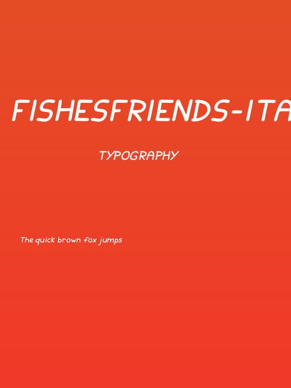 FishesFriends-Italic Poster
