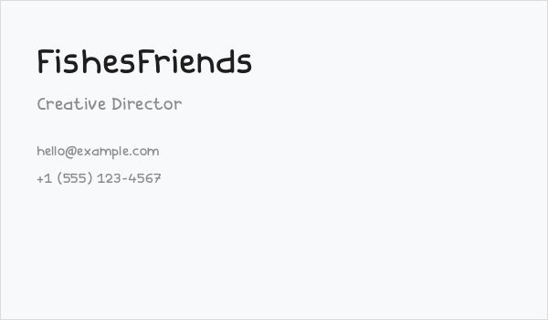 FishesFriends Business Card