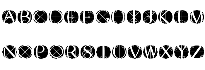 FisheyeButtonsTwo Font LOWERCASE
