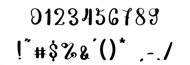 Fishing Font OTHER CHARS