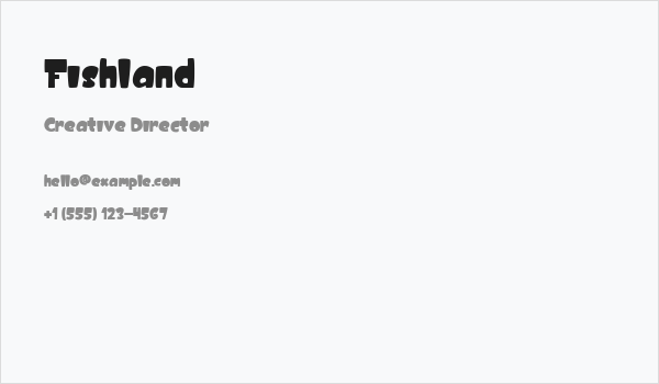 Fishland Business Card