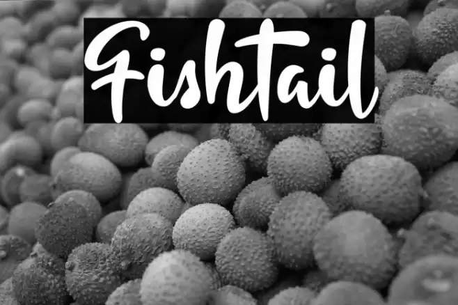 Fishtail Font examples