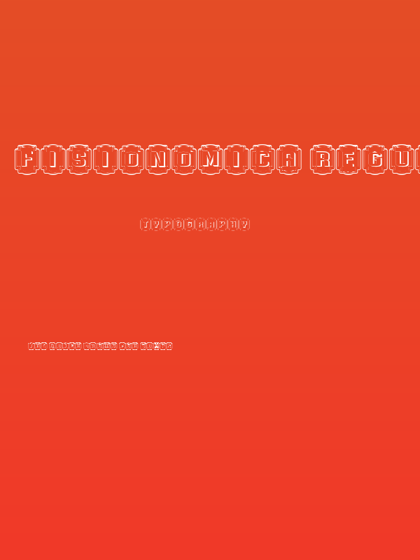 Fisionomica Regular Poster