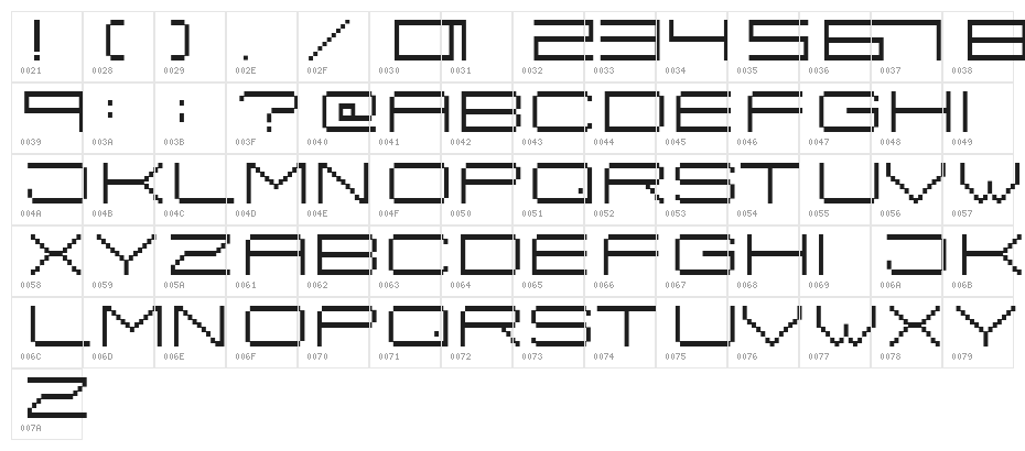 Fisk Bitmap Nr2 Character Map