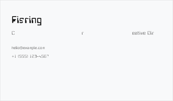 Fisring Business Card