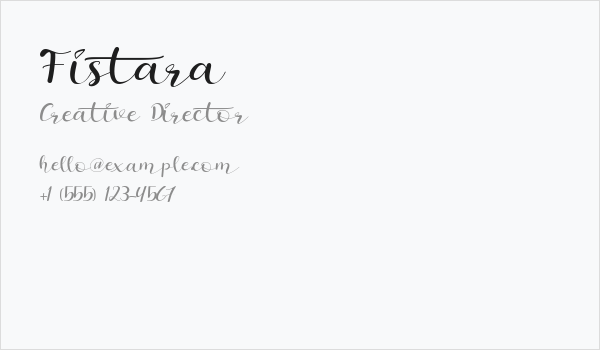 Fistara Business Card