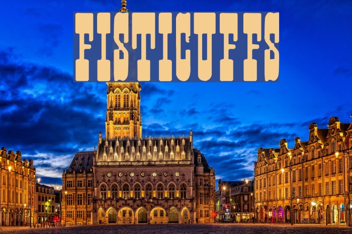 Fisticuffs Font examples