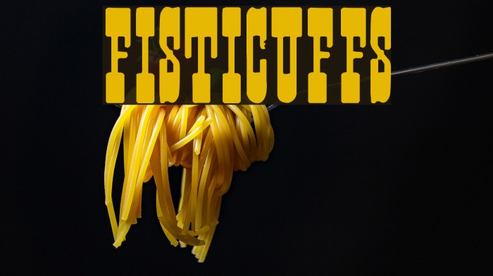Fisticuffs Font examples