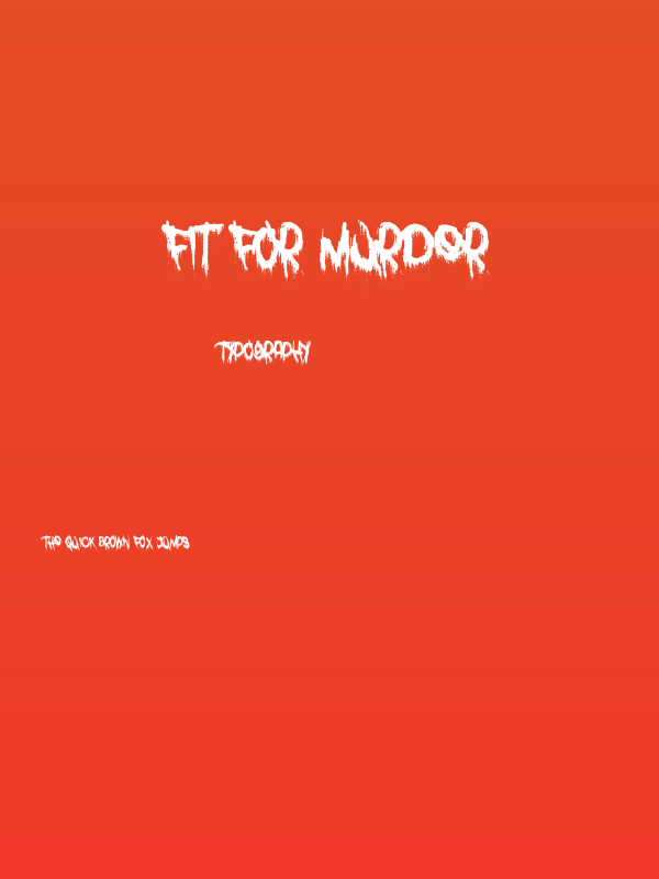 Fit for Murder Poster