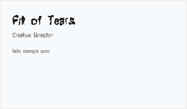 Fit of Tears Business Card