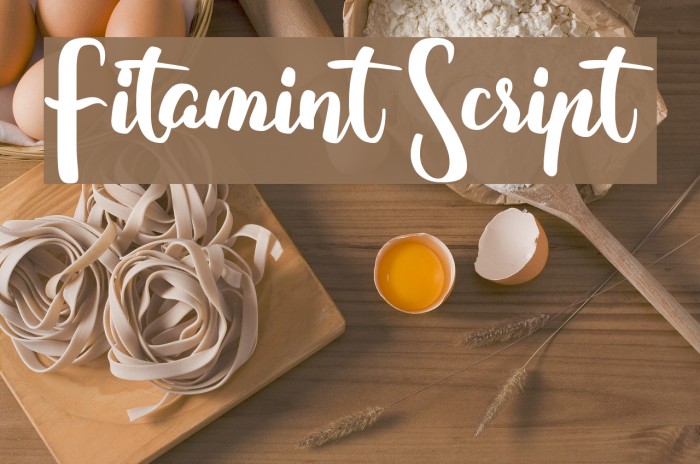 Fitamint Script Font examples