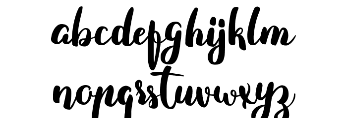 Fitamint Script Font LOWERCASE
