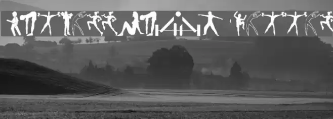 FitnessSilhouettes Font examples