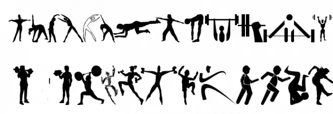 FitnessSilhouettes Fuentes MINÚSCULAS