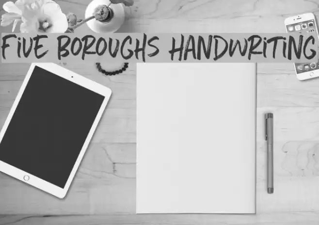 Five Boroughs Handwriting Font examples