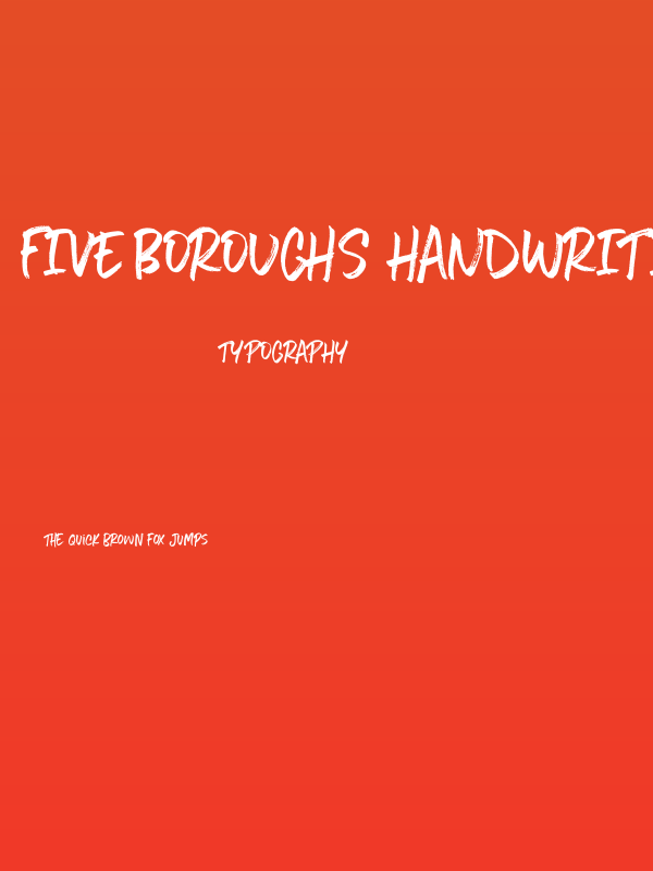 Five Boroughs Handwriting Poster