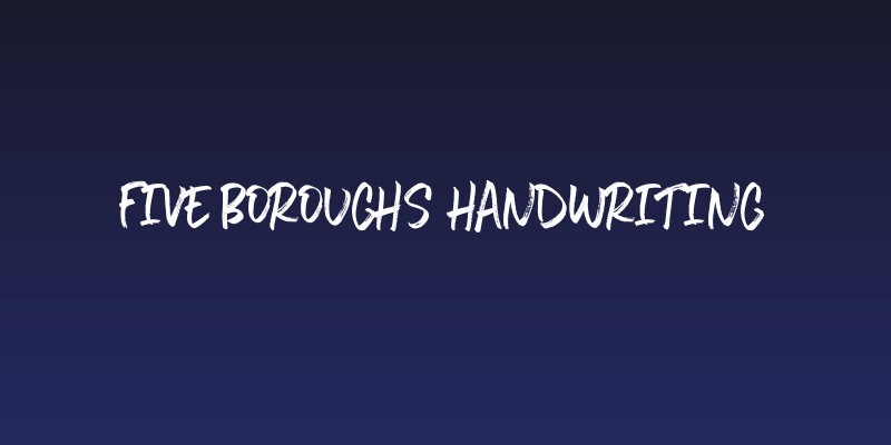 Five Boroughs Handwriting Social Header