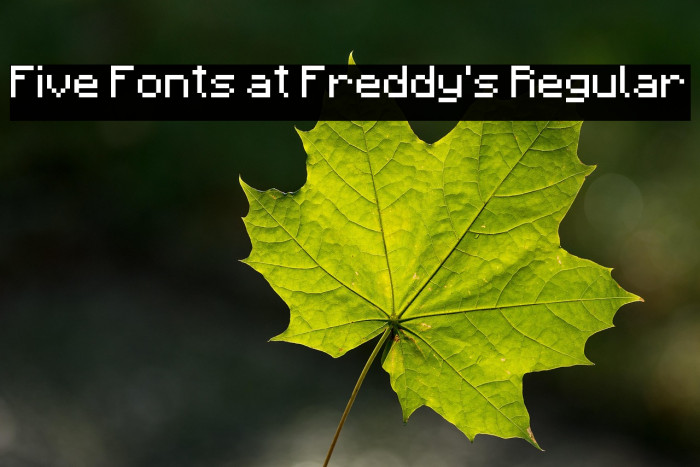 Five Fonts at Freddy's Regular Example 1
