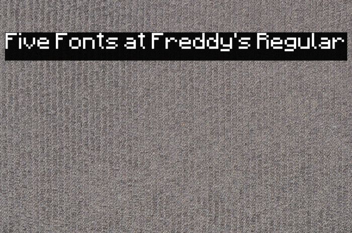 Five Fonts at Freddy's Regular Example 2