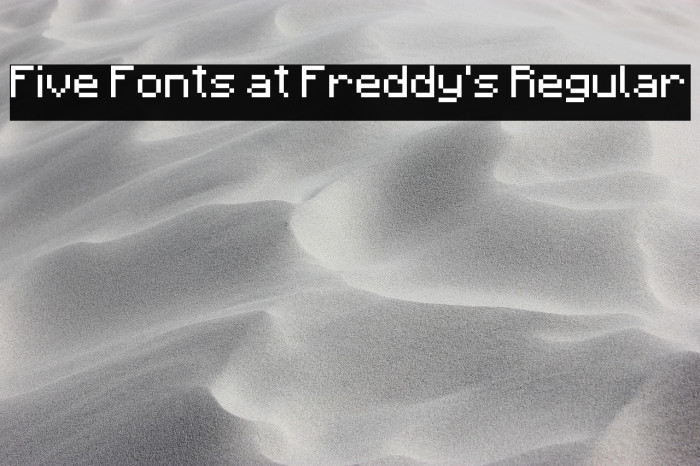 Five Fonts at Freddy's Regular Example 3