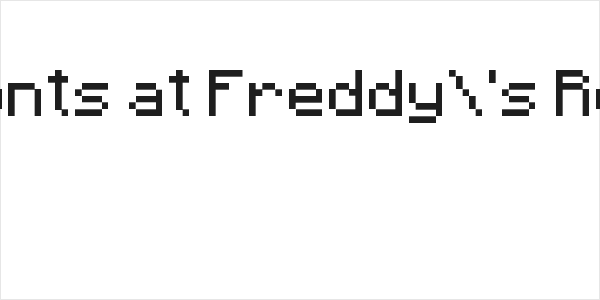 Five Fonts at Freddy's Regular Logo