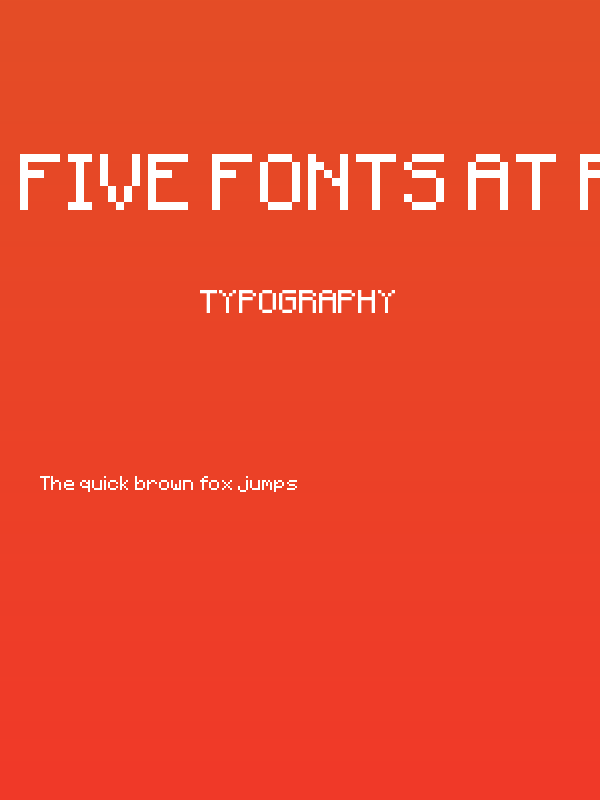 Five Fonts at Freddy's Regular Poster