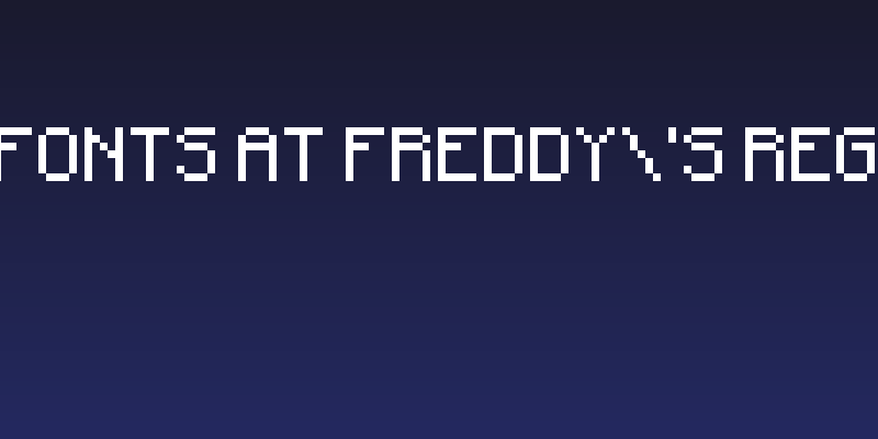 Five Fonts at Freddy's Regular Social Header