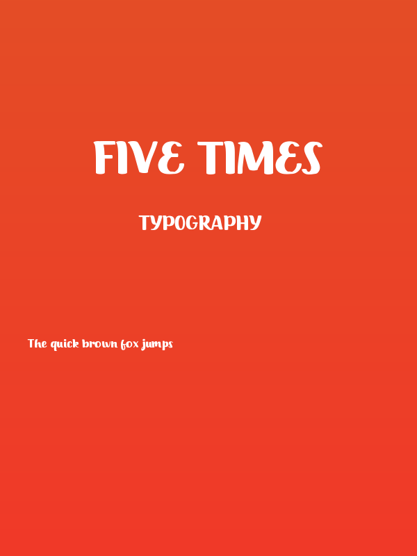 Five Times Poster